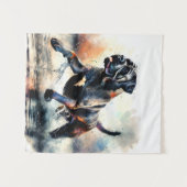 Tenture Aquarelle puissante Canne Corso chien (Devant (Horizontal))