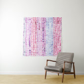 Tenture Aquarelle rayée : Polka gris rose (En situation (horizontale))