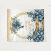 Tenture Aquarelle Robe Bleue Douce 16 Bannière Parties sci (Devant (Horizontal))