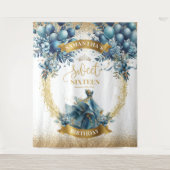 Tenture Aquarelle Robe Bleue Douce 16 Bannière Parties sci (Devant)