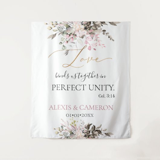 Tenture Aquarelle Rose Poussiéreux Eucalyptus, Col. 3:14 T (Devant)