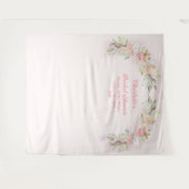 Tenture Aquarelle rose Roses Fête des mariées arrière-plan (Devant (Horizontal))