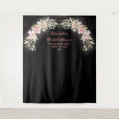 Tenture Aquarelle rose Roses Fête des mariées arrière-plan (Devant)