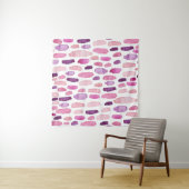 Tenture Aquarelle : Rose, Violet Motif. (En situation (horizontale))