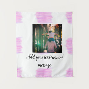 Tenture Aquarelle rose violet père fils papa ajouter l'ima