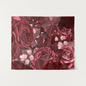 Tenture Aquarelle Roses 35 (Devant (Horizontal))