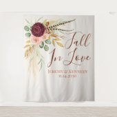 Tenture Aquarelle rustique Chute Florale Mariage fond (Devant)