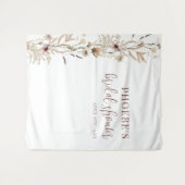 Tenture Aquarelle rustique Fête des mariées florale fond (Devant (Horizontal))