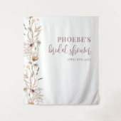 Tenture Aquarelle rustique Fête des mariées florale fond (Devant)