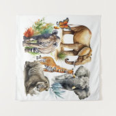 Tenture Aquarelle Safari (Devant (Horizontal))