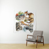 Tenture Aquarelle Safari (En situation (horizontale))