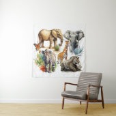 Tenture Aquarelle Safari (En situation)