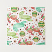 Tenture Aquarelle succulents, cactus sans couture motif. (Devant (Horizontal))