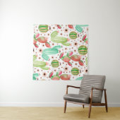 Tenture Aquarelle succulents, cactus sans couture motif. (En situation (horizontale))