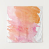 Tenture Aquarelle texture rose orange (Devant (Horizontal))