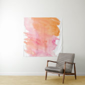 Tenture Aquarelle texture rose orange (En situation (horizontale))