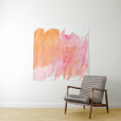 Tenture Aquarelle texture rose orange (En situation)