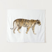 Tenture Aquarelle Tigre Marcher (Devant (Horizontal))