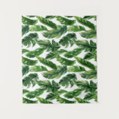 Tenture Aquarelle Tropical Banana Feuille Motif (Devant)
