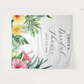 Tenture Aquarelle Tropical Floral Fête des mariées fond (Devant (Horizontal))