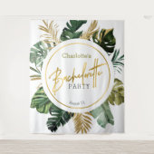 Tenture Aquarelle Tropical Gold Bachelorette fond (Devant)