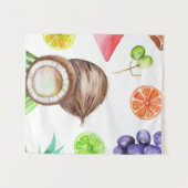 Tenture Aquarelle tropicale (Devant (Horizontal))