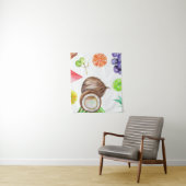 Tenture Aquarelle tropicale (En situation)
