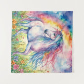 Tenture Aquarelle Unicorne (Devant (Horizontal))