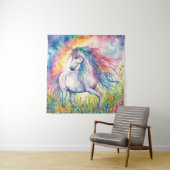 Tenture Aquarelle Unicorne (En situation)