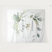 Tenture Aquarelle verte douce 16e anniversaire fond (Devant (Horizontal))