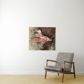 Tenture Aquarelle victorienne de la femme avec cerf (En situation (horizontale))