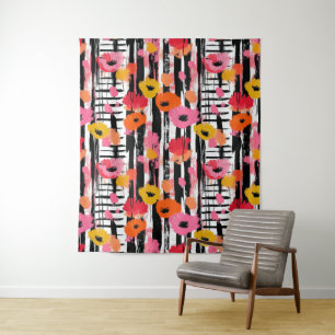Tenture Aquarelle vintage Floral Abstrait Motif (11)