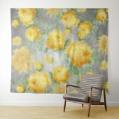 Tenture Aquarelle Vintage jaune et gris (En situation (horizontale))