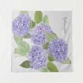 Tenture Aquarelle violet Hydrangea Botanique (Devant (Horizontal))