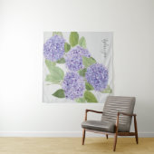 Tenture Aquarelle violet Hydrangea Botanique (En situation (horizontale))