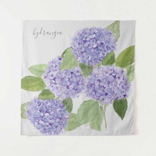 Tenture Aquarelle violet Hydrangea Botanique (Devant)