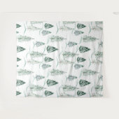 Tenture Aquarelles de Noël. Forêt d'hiver. (Devant (Horizontal))