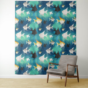 Tenture Aquarium Motif