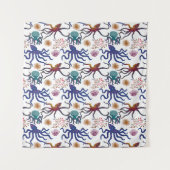 Tenture Aquatic animals pattern | ocean underwater life 27 (Devant)