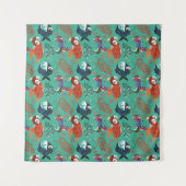 Tenture Aquatic animals pattern | ocean underwater life 33 (Devant (Horizontal))