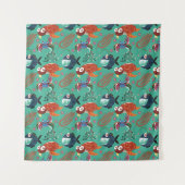 Tenture Aquatic animals pattern | ocean underwater life 33 (Devant)