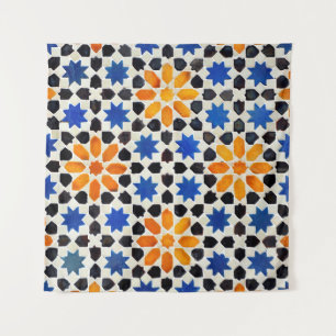 Tenture Arabic mosaic of tiles in Moroccan style, decorati