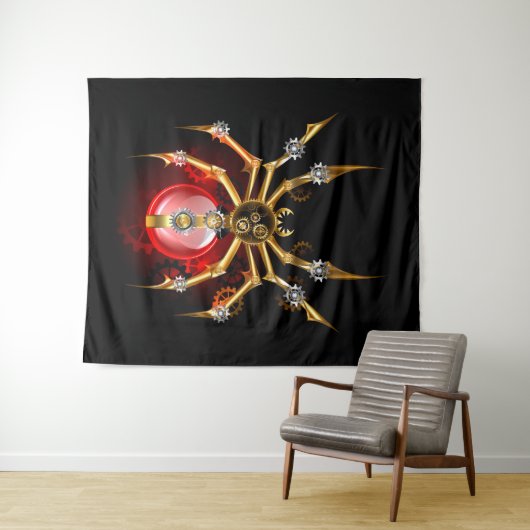 Tenture Araignée en vapeur noire (En situation (horizontale))