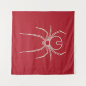 Tenture Araignée - Rouge de sang et Blanc d'os (Devant (Horizontal))