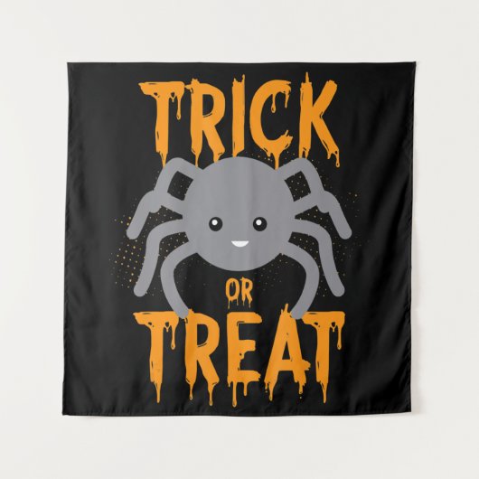 Tenture Araignée - Trick Ou Treat - Halloween (Devant)