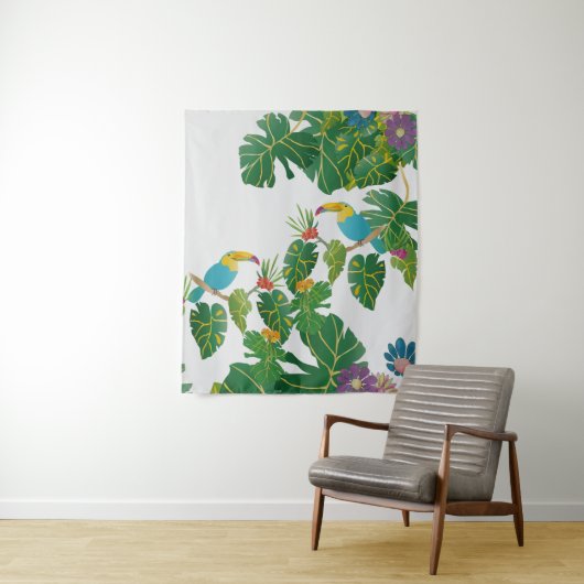 Tenture Arazzo con tucani (En situation)