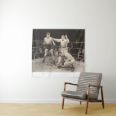 Tenture Arbitre comptant sur boxer en boxe, vintage (En situation)