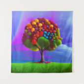 Tenture Arbre à fruits coloré (Devant)