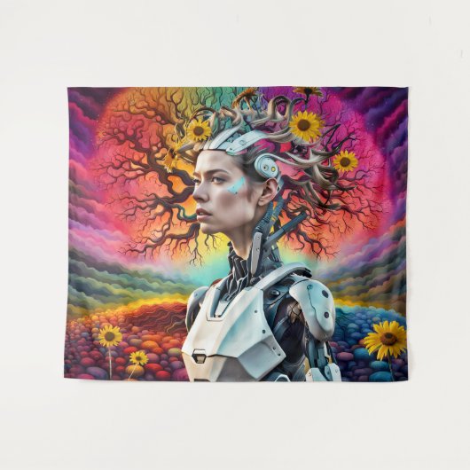 Tenture Arbre Android (Devant (Horizontal))
