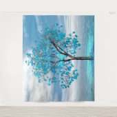 Tenture Arbre Bleu Cristal (Devant)